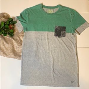 American Eagle, Gray and Green shirt